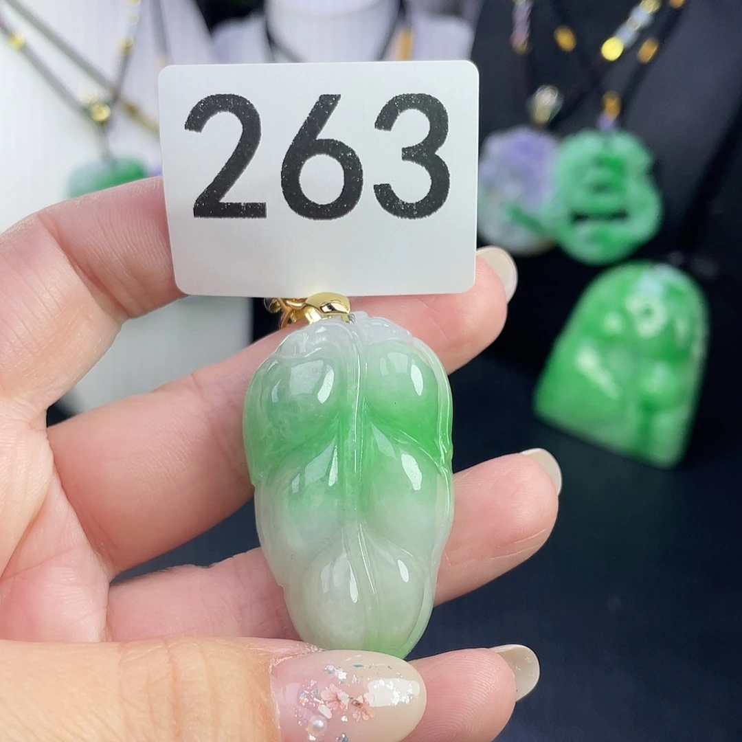 翡翠未镶嵌吊坠(赠链)