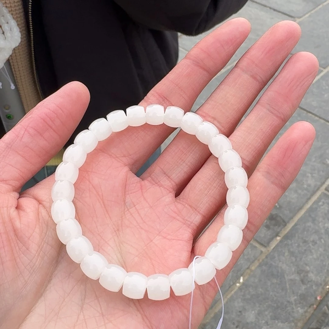 和田玉手串未镶嵌215顾哥卡8左右