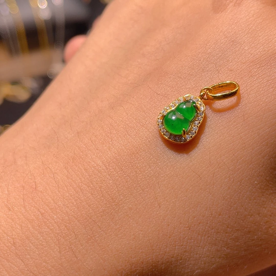 翡翠银S925镶嵌颈饰