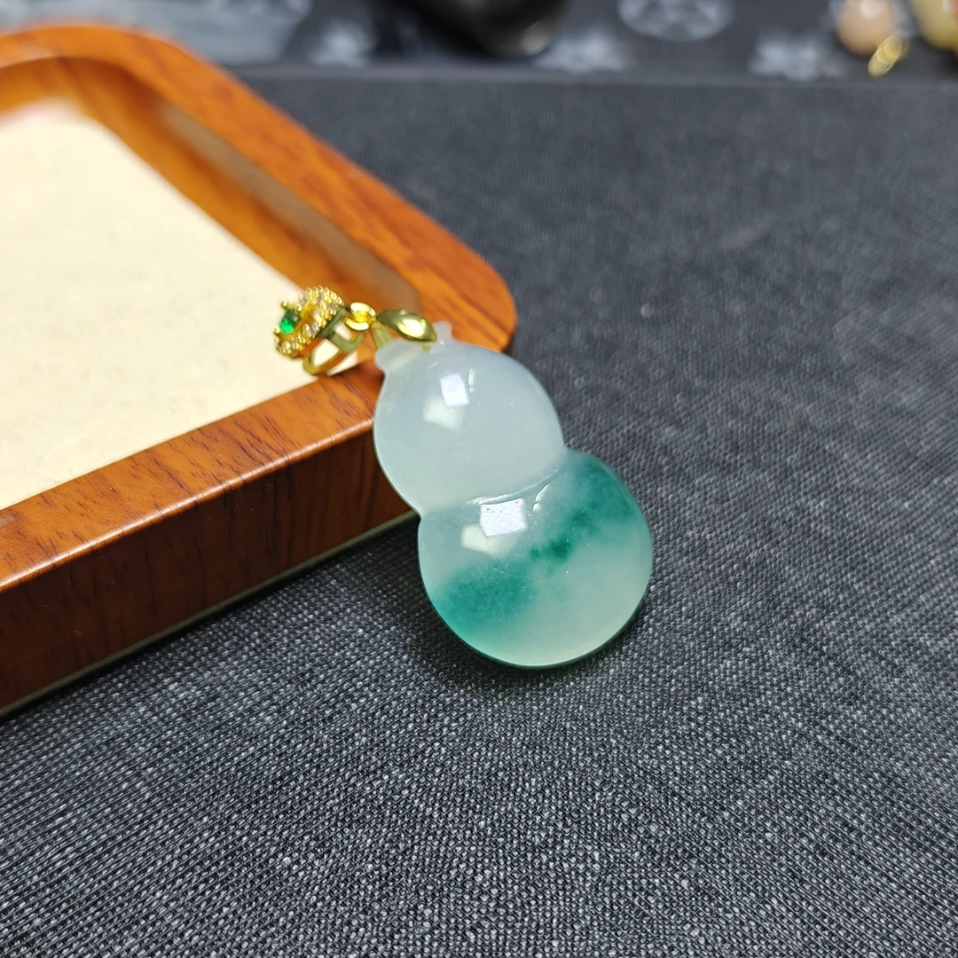 [停业清货]缅甸冰底飘花葫芦吊坠-赠链-311-多样性发一