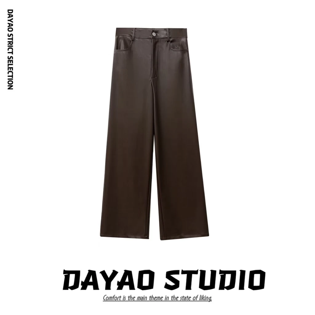 【皮卡丘】经典高腰软滑直筒显瘦休闲长裤（薄绒）