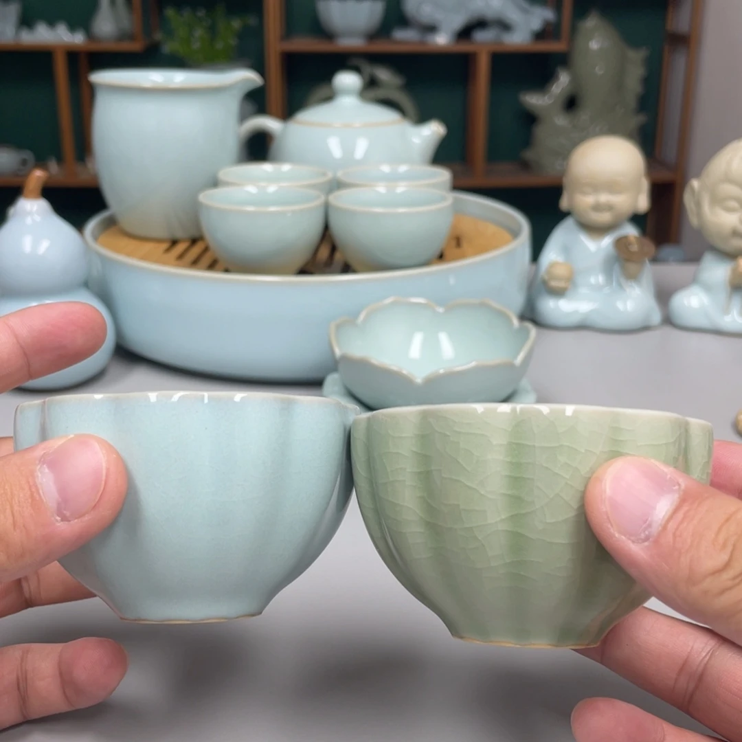 高***儿瓷天青色豆绿拍一发二赵琳老师