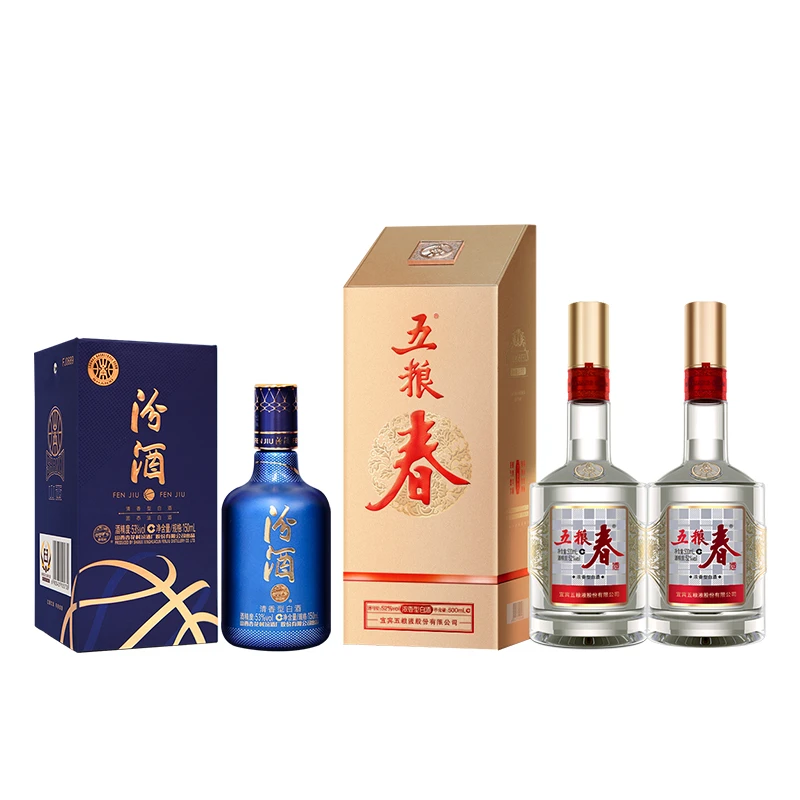 五粮春500ml*2+汾酒篮球小酒150ml组合装
