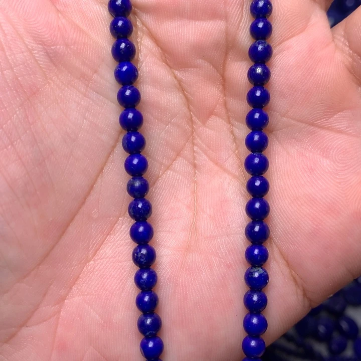 青金石未镶嵌4.5mm小米珠39cm