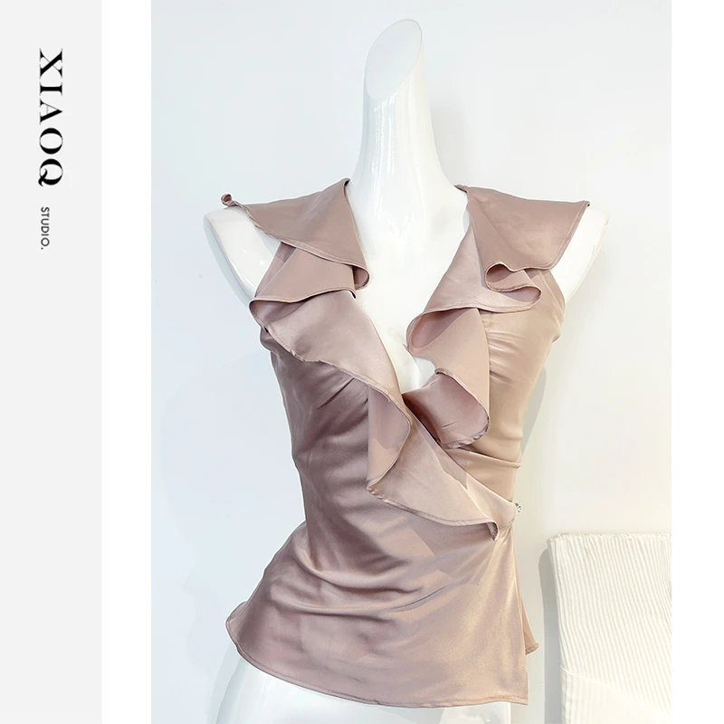 【小Q家】25014气质纯欲风V领收腰背心上衣