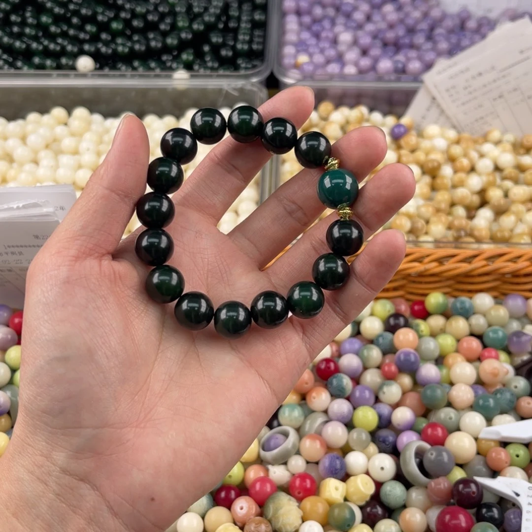 白玉菩提吊坠z13mm 100+20 帝王绿