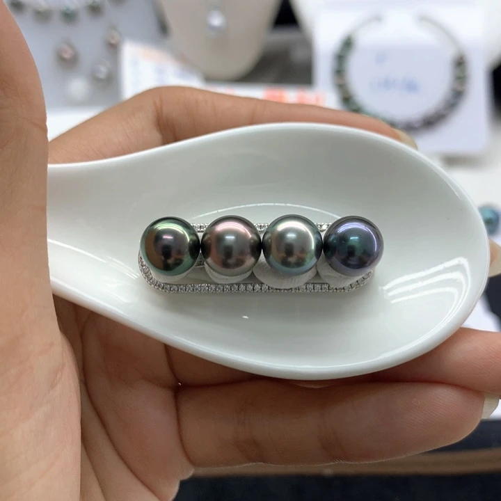 海水珍珠裸珠四珠套链