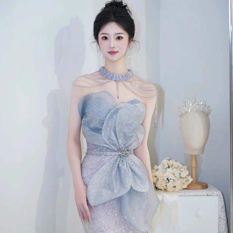 套装设计师女装鱼尾晚礼服裙女2025新款感高端大气小众法式年会