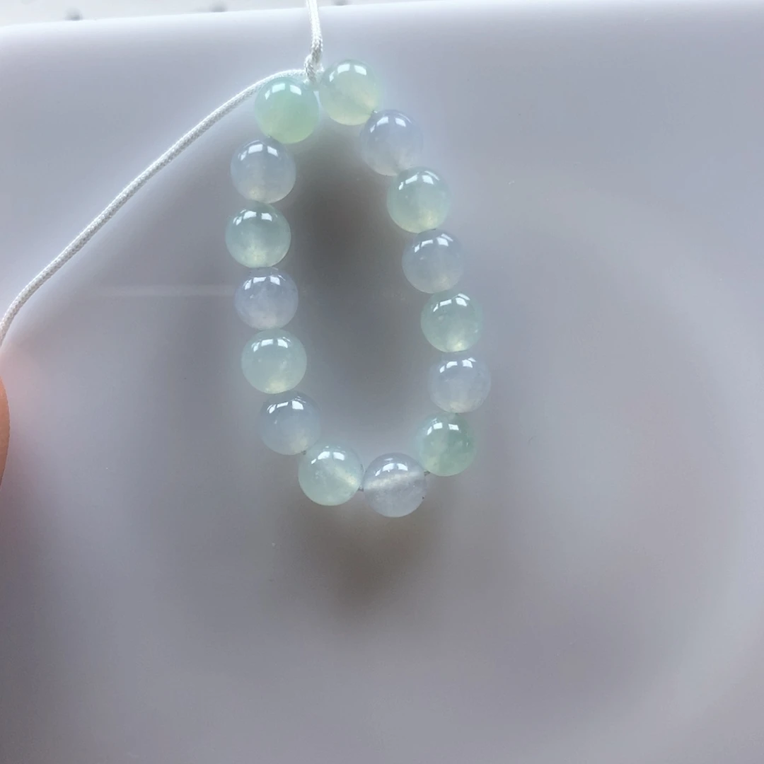 翡翠手串未镶嵌大*缅甸天然翡翠手串6.3卡