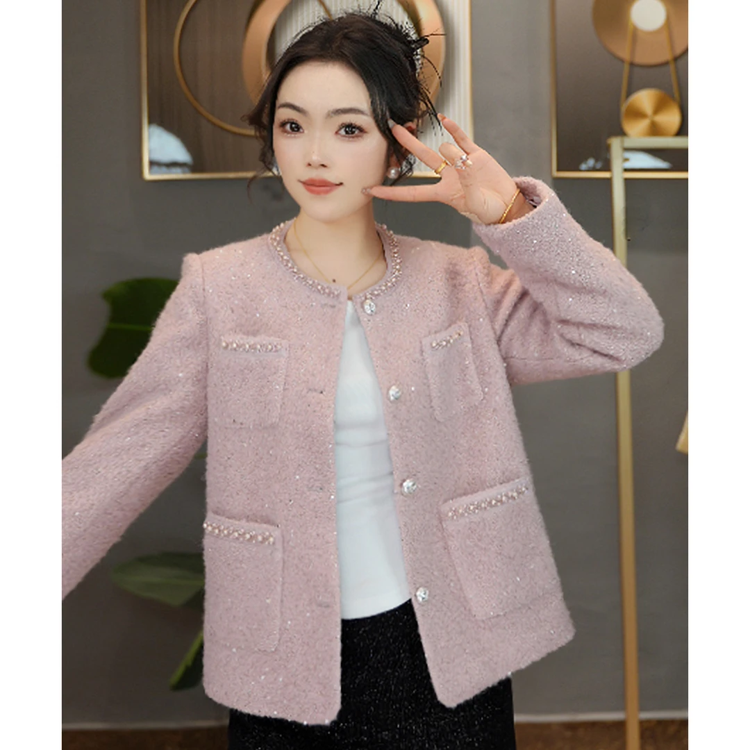 法式羊毛小香风外套女新款爆款春季气质百搭显瘦时尚轻奢洋气潮牌