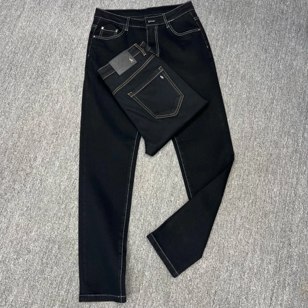 【复古精致】明辑线港风时尚潮流秋冬季修身牛仔裤百搭弹力轻奢高弹