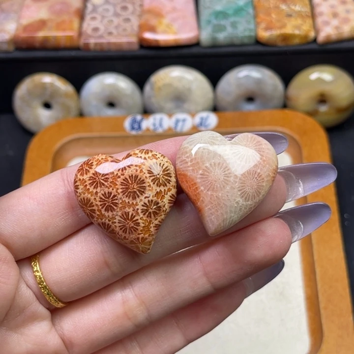 未镶嵌吊坠硅化珊瑚（珊瑚玉）