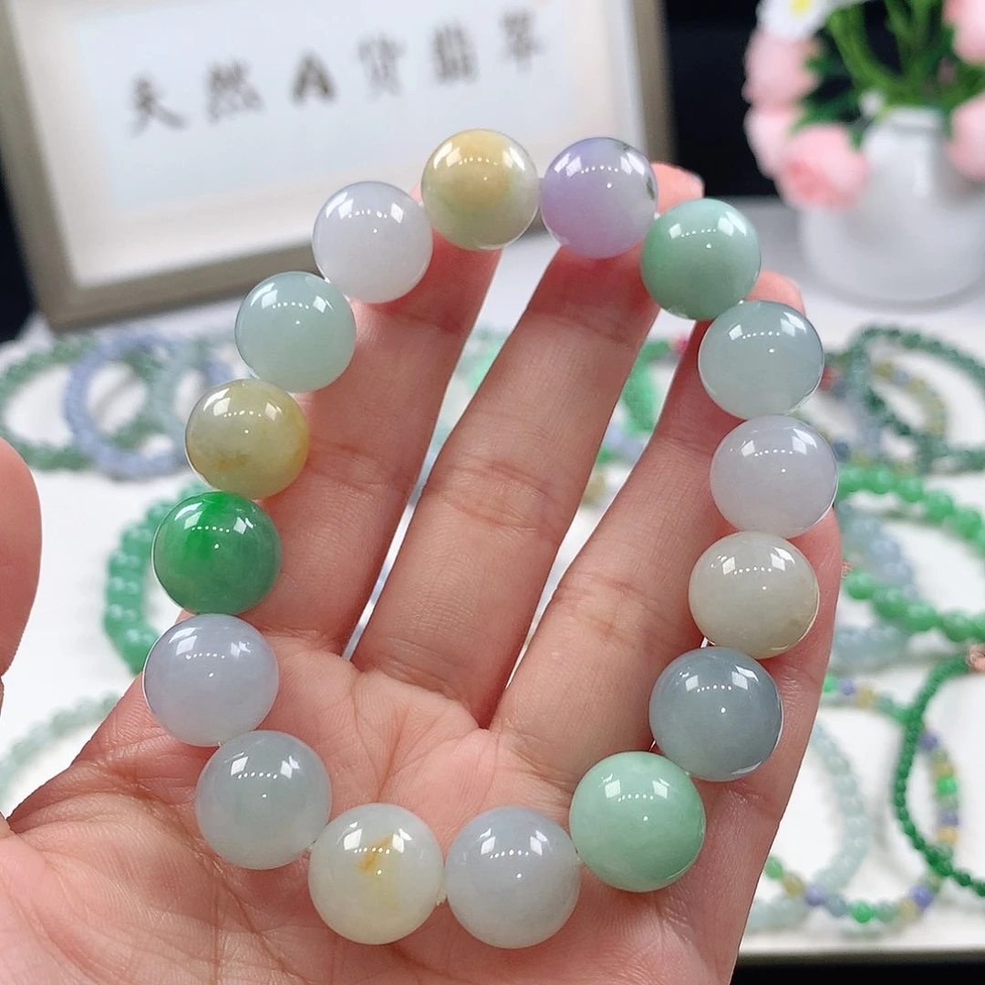 翡翠未镶嵌手链13.2mm