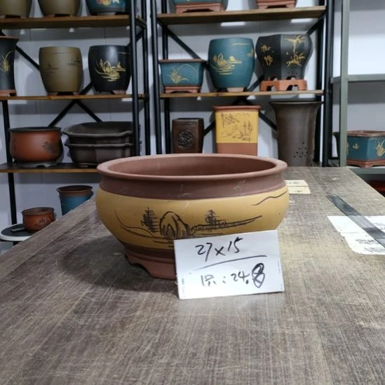 紫砂花盆库存尾货清仓