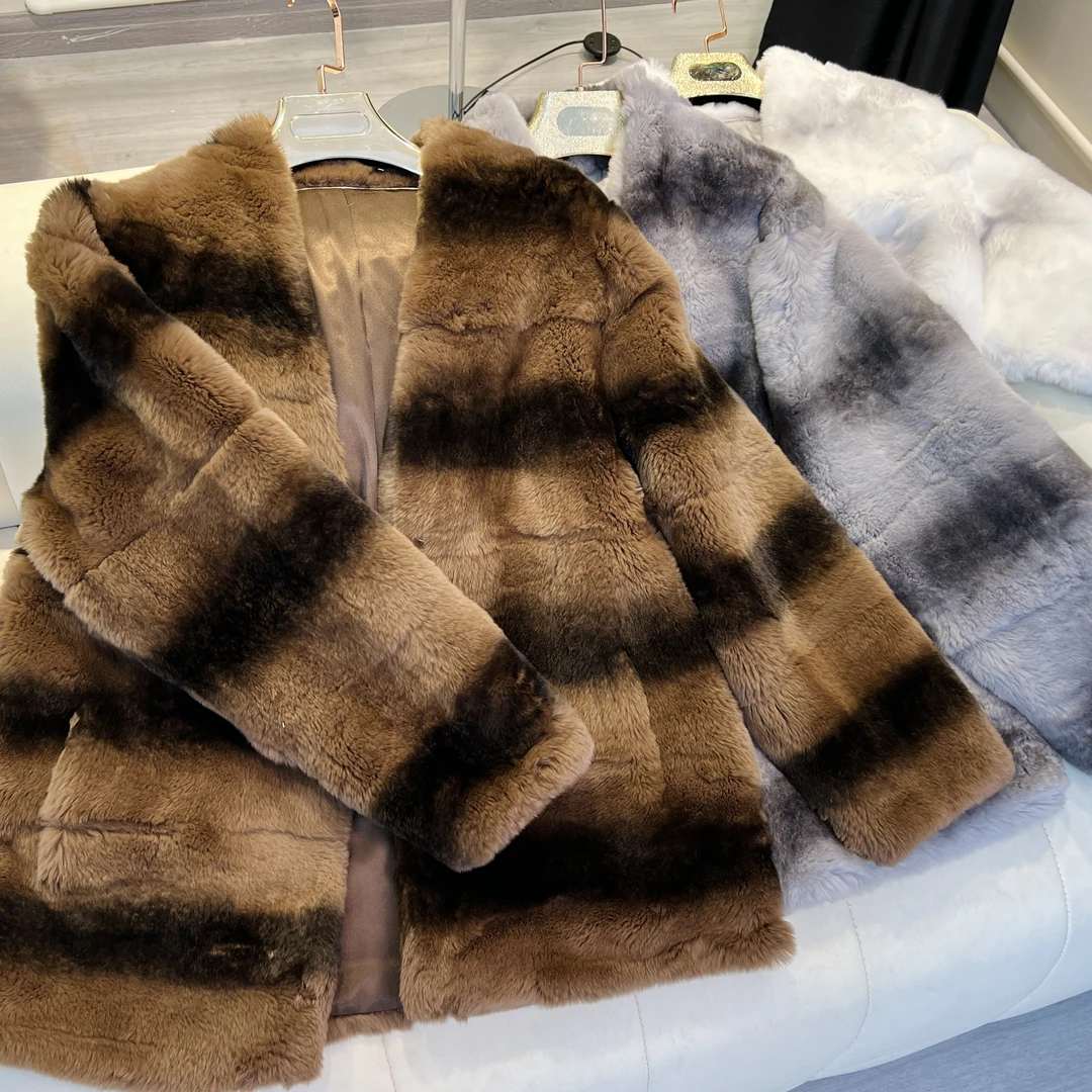 【YIXIAN】高奢时髦52D613横条V领外套