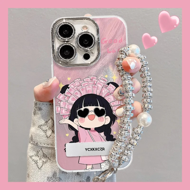 暴富手机壳适用苹果iPhone16创意羽纱红米手机壳14pro手机壳学生