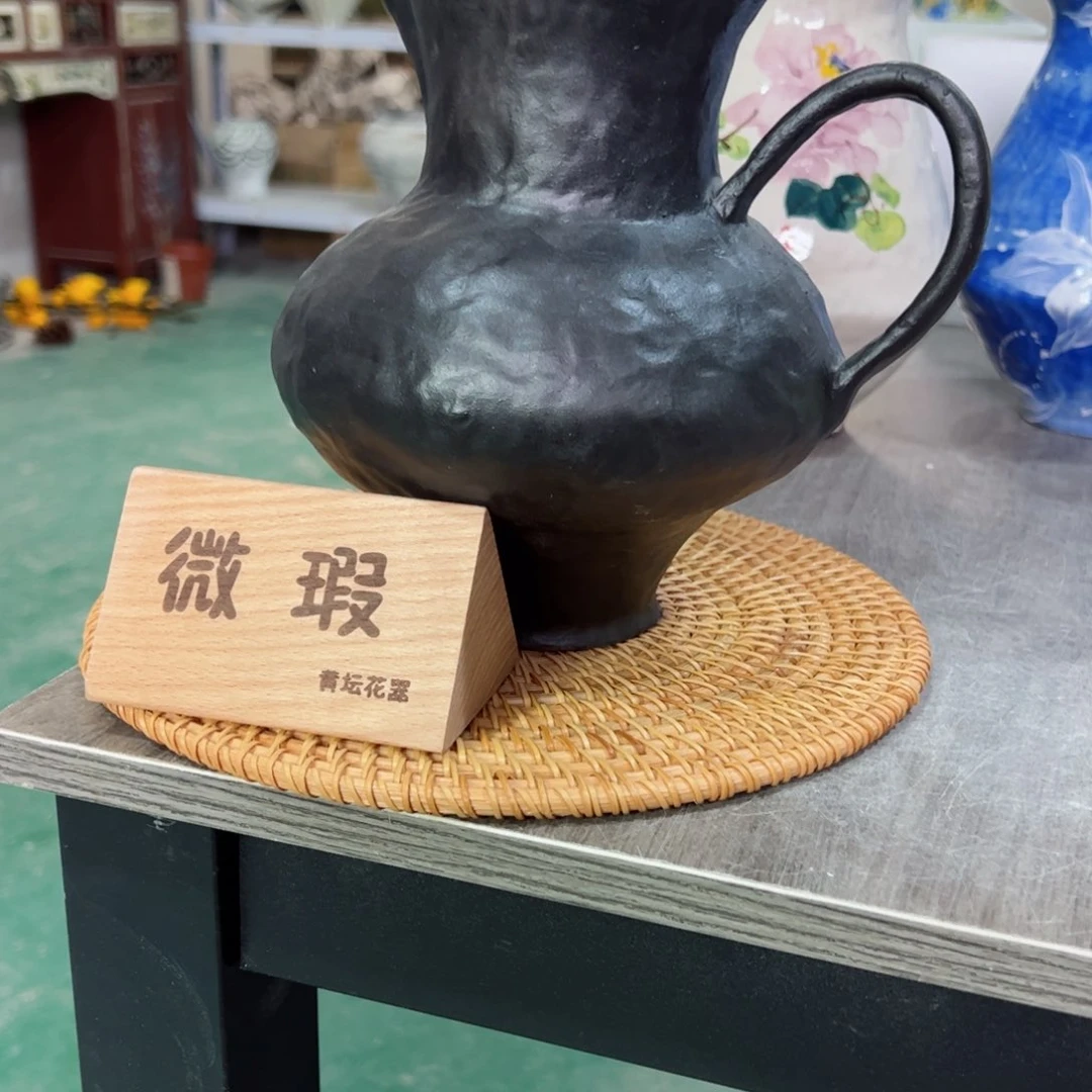 红陶卷口8高20无孔