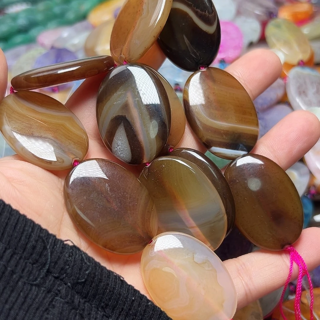 玛瑙/玉髓合金珠宝半成品K15。玛瑙一条