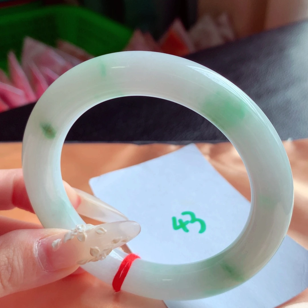 未镶嵌手镯翡翠天然缅甸翡翠A货手镯 43号