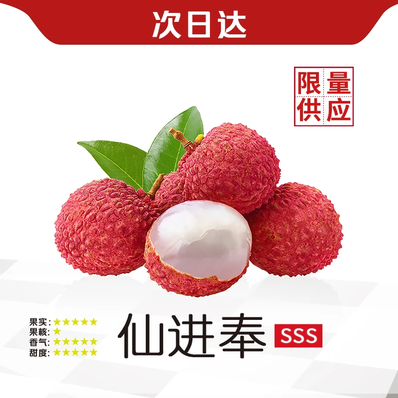 广东增城仙进奉荔枝新鲜当季水果顺丰京东冷链空运送礼现摘次日达