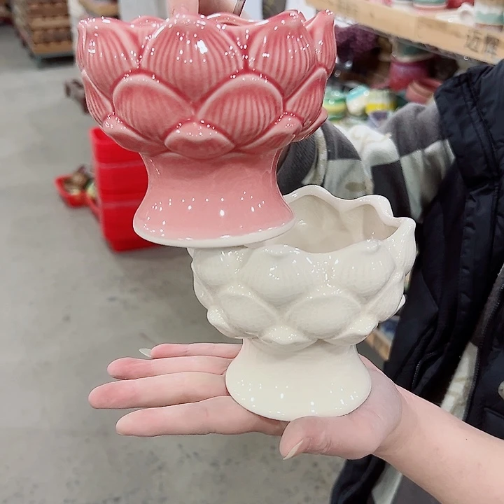 有孔.凑满10元发货多肉陶瓷花盆！