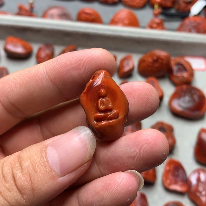 吊坠(不含链)未镶嵌南红玛瑙青*草