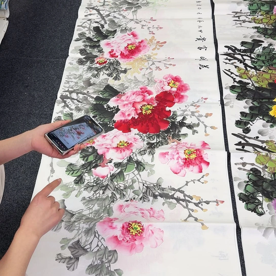 纯手绘国画作品好看小六尺