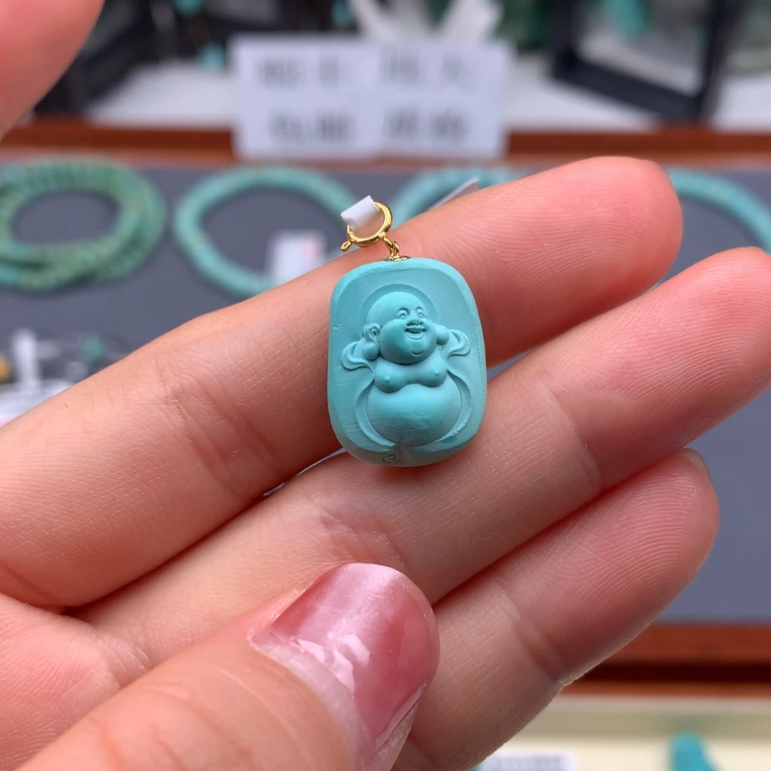 绿松石18K金镶嵌绿松石