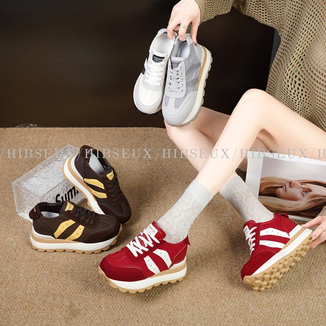 六六 | 隐形增高时尚百搭 透气网面软底防滑大底热搜爆款老爹鞋女