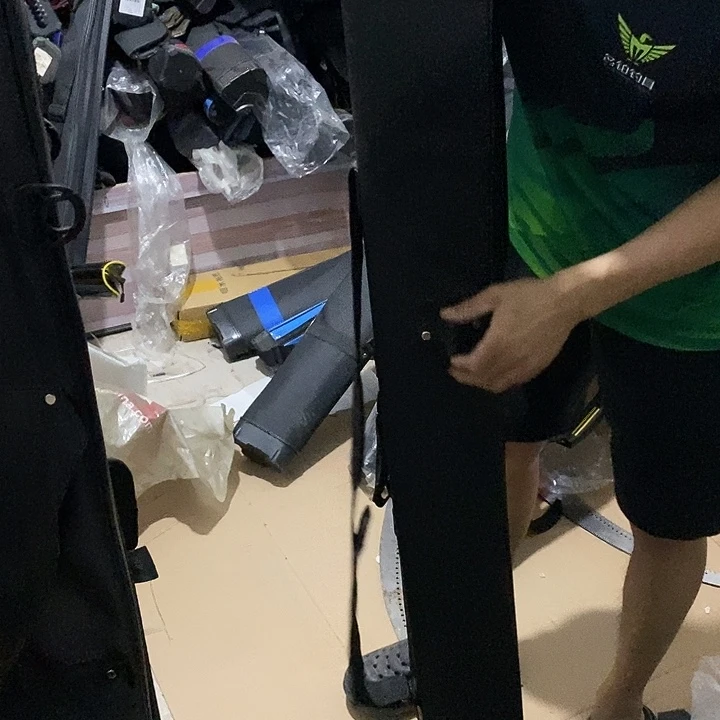 1.3米双层帆布竿包一个无支架卷