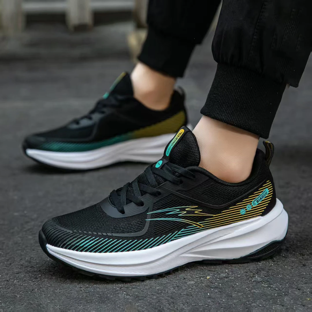 男女同款秋季新款网面透气运动鞋减震回弹健步跑步休闲鞋852177