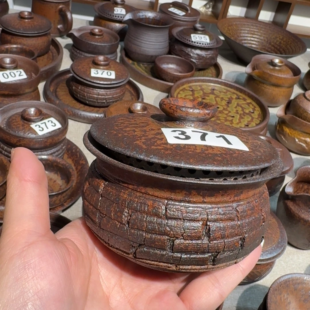 陶粗瓷茶具素色盖碗