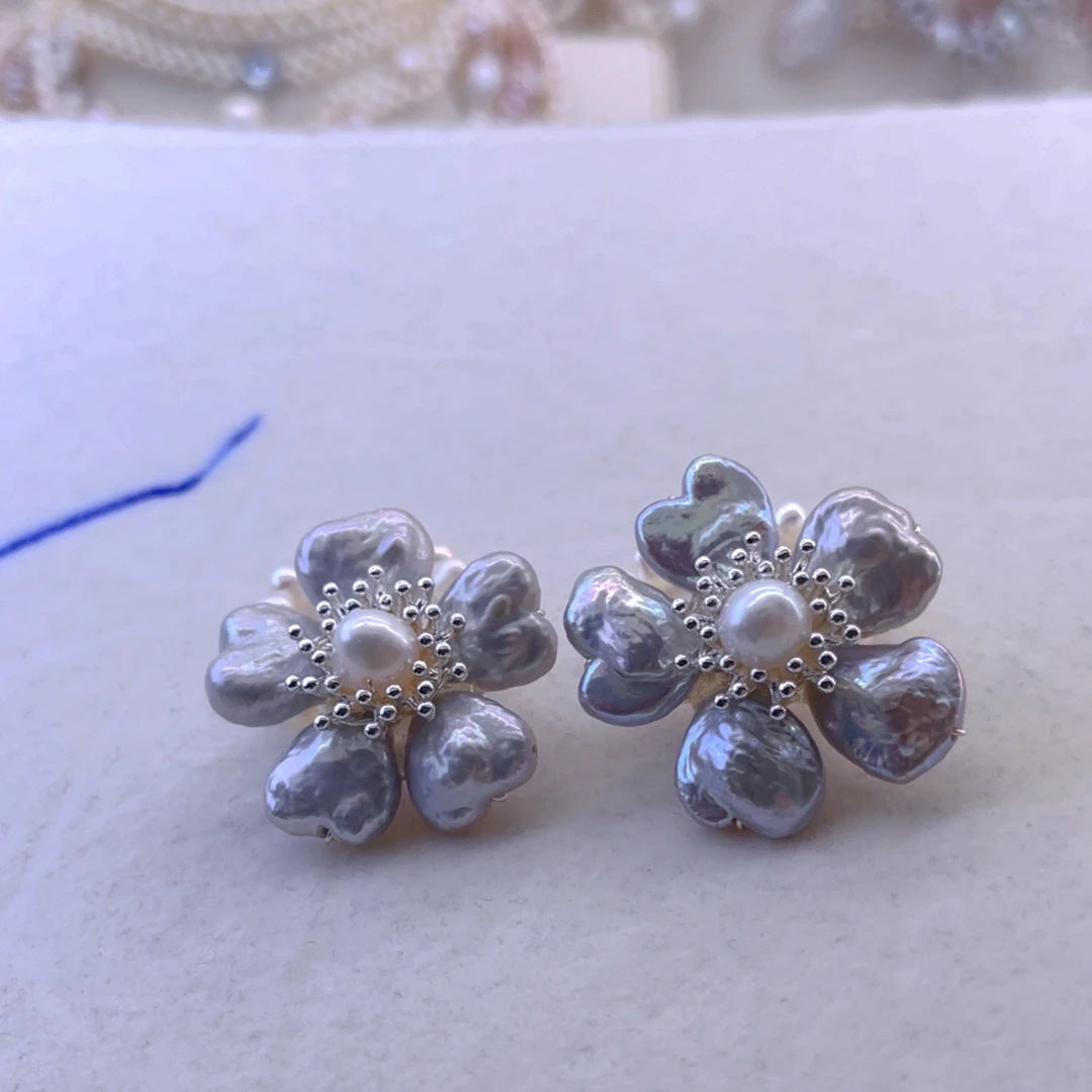 未镶嵌耳饰淡水珍珠戒指