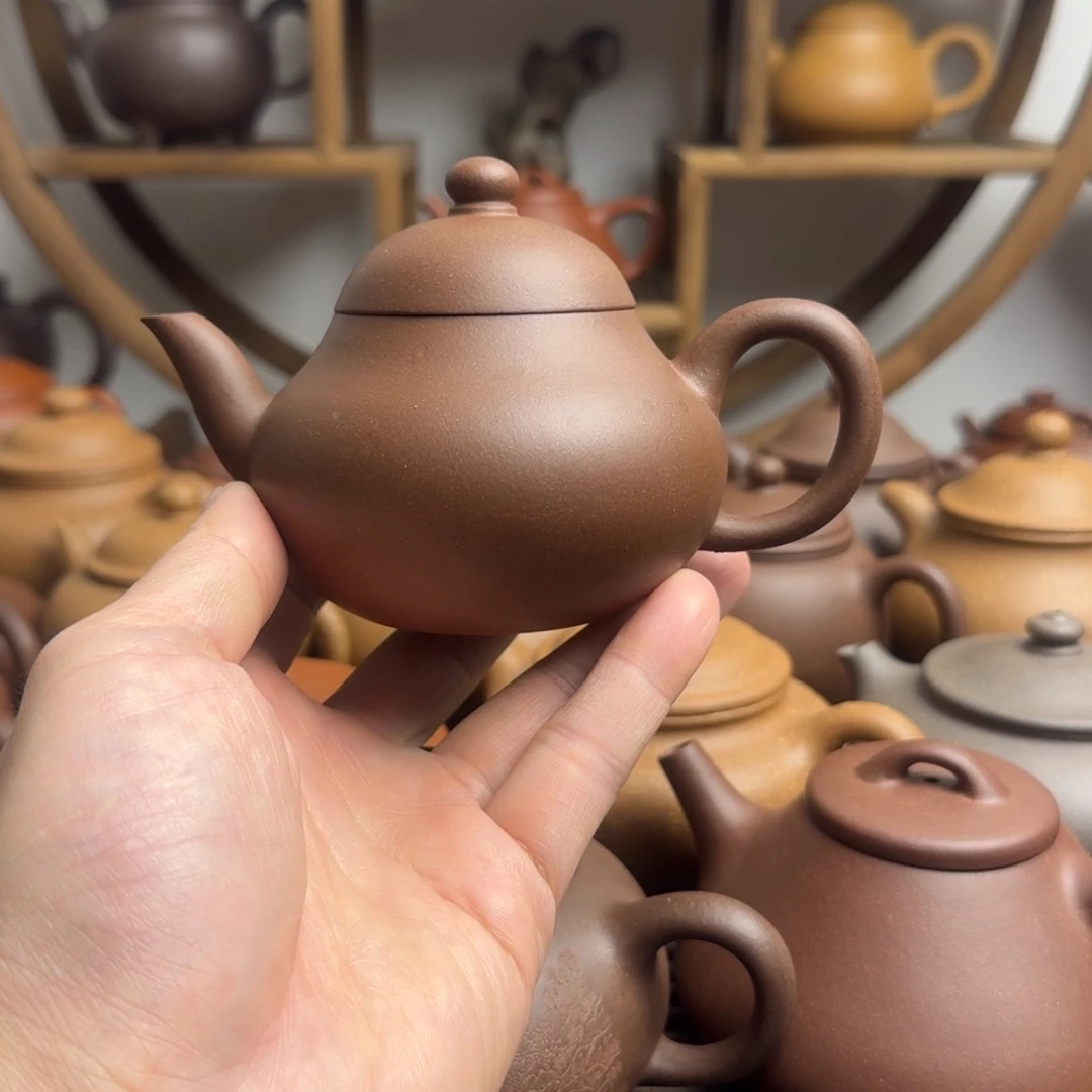 紫砂茶壶梨形200cc台西嫩底槽清