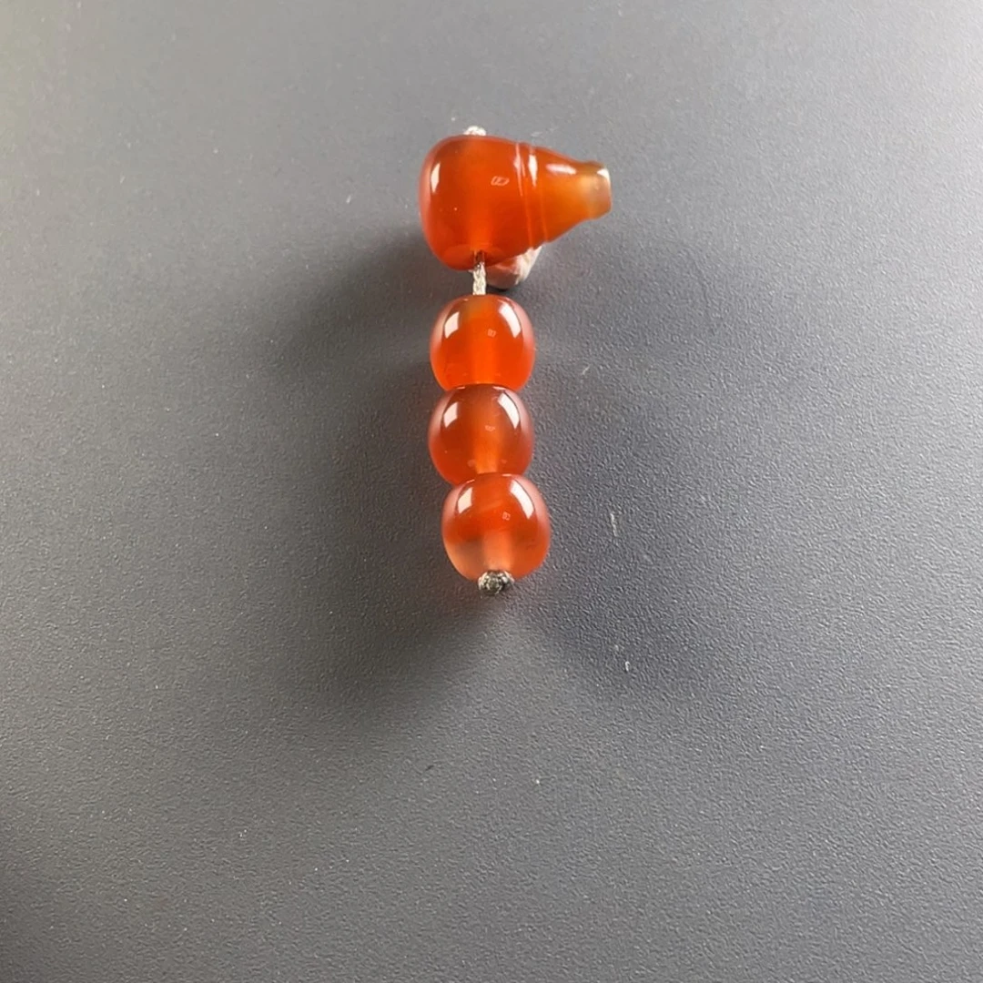 南红玛瑙未镶嵌保山天然原矿杨柳冰红三通套装配饰