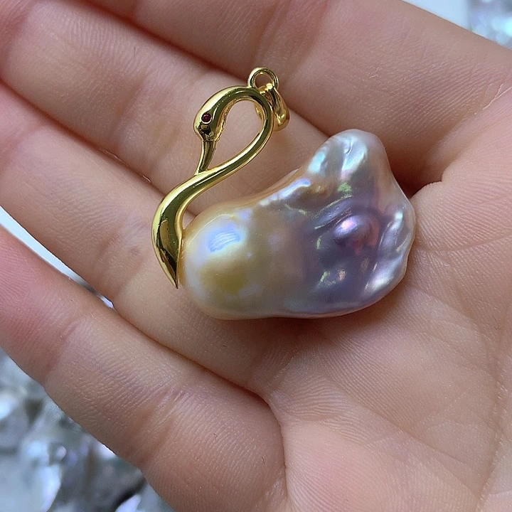 淡水珍珠耳饰银S925镶嵌