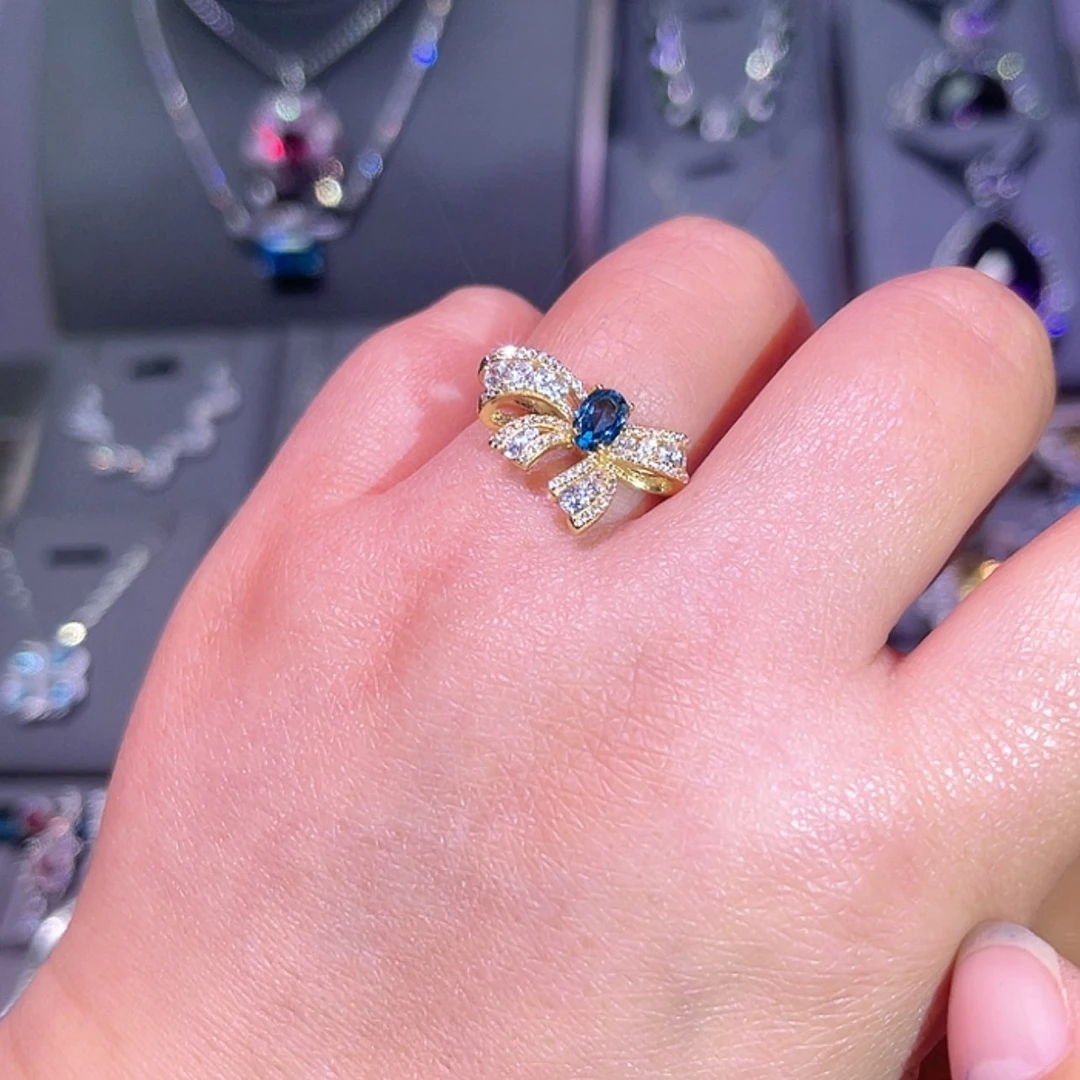 【闪购商品】托帕石戒指银S925镶嵌