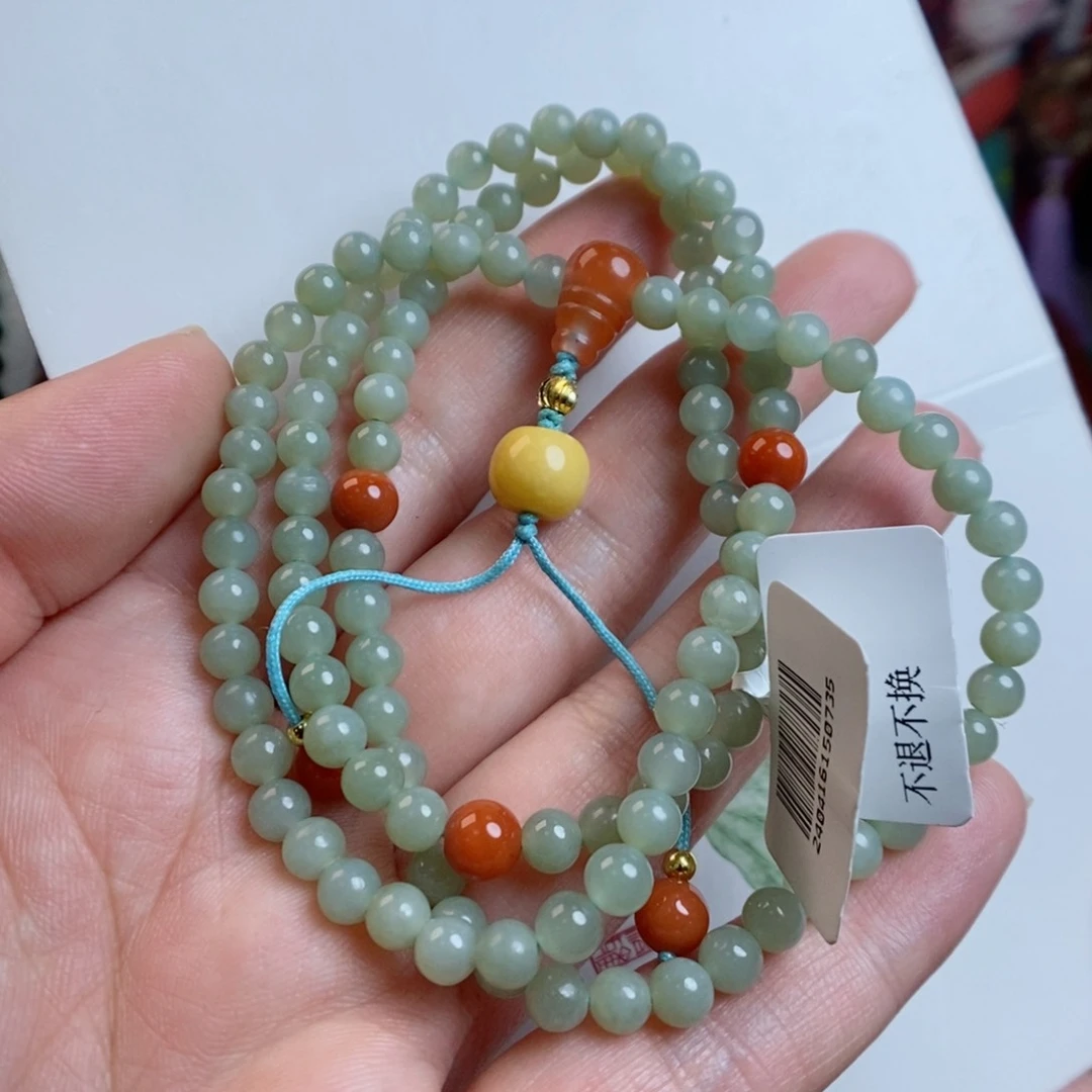 和田玉手链未镶嵌不退不换