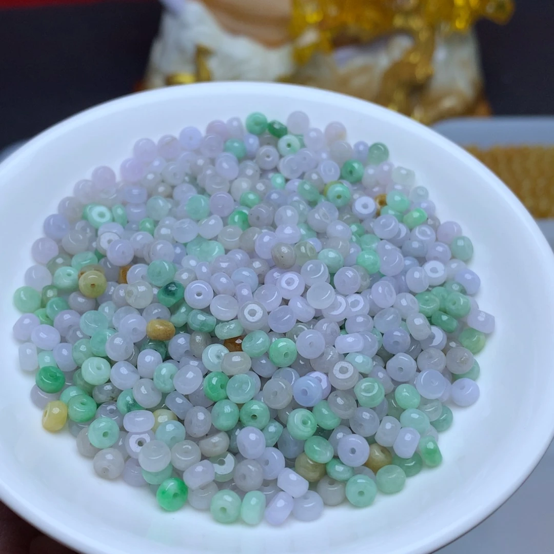 【闪购商品】翡翠手链未镶嵌卡2.8乘4.5冰紫算盘60个