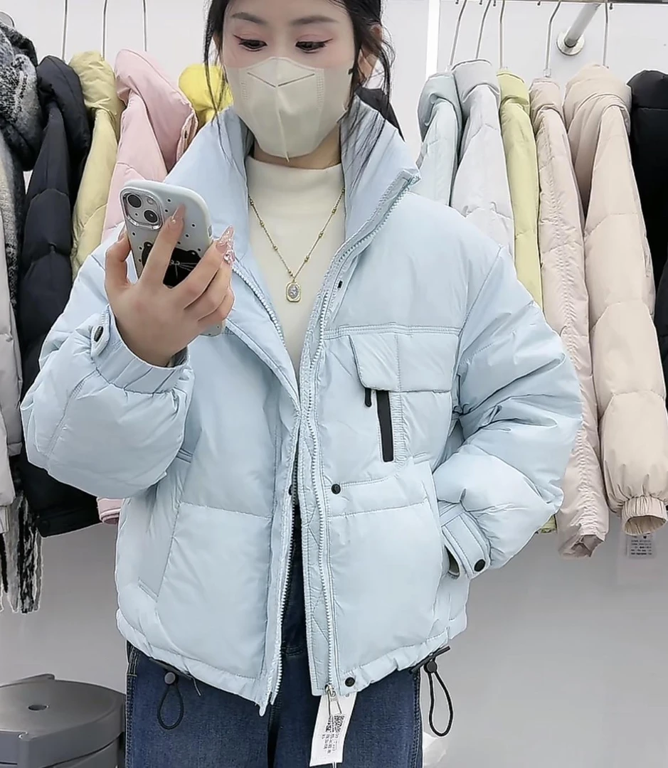 莎姐严选韩版简约百搭保暖云朵泡芙外套932