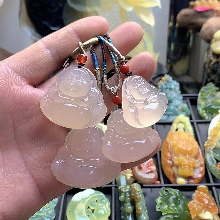 蛇纹石玉佛公【随机发一个】未镶嵌