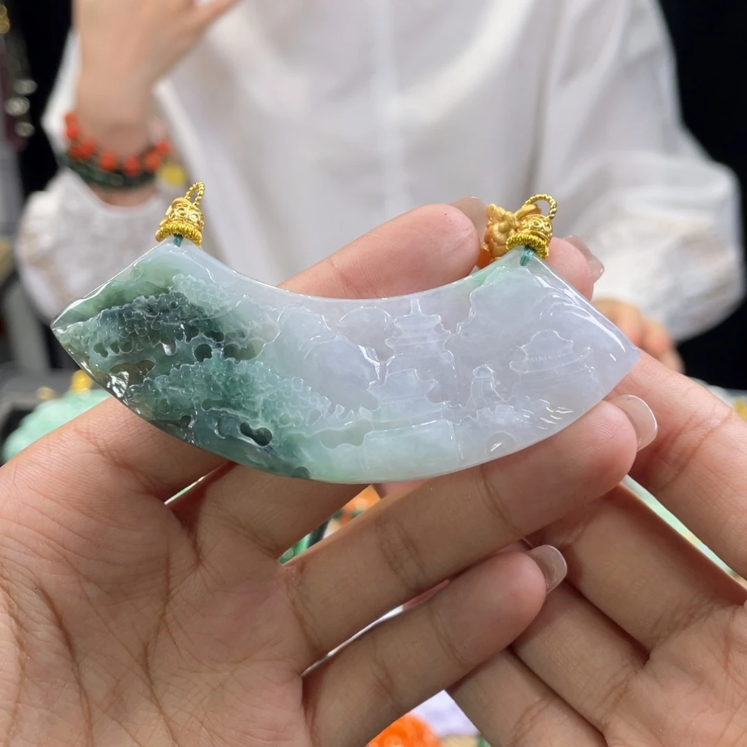 翡翠颈饰未镶嵌代编织