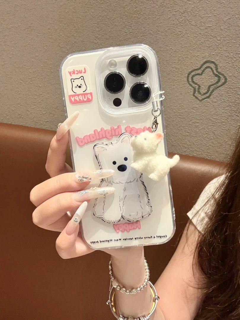 可爱西高地小狗适用苹果/OPPO/VIVO/华为/荣耀/小米/全包手机壳