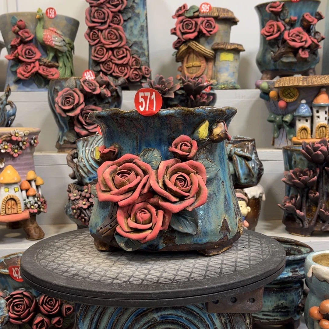 陶瓷571 号微瑕特价陶然花器花盆