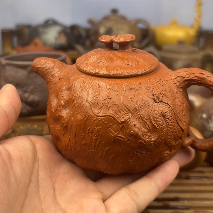 茶壶紫砂龙红春朱泥原矿220c