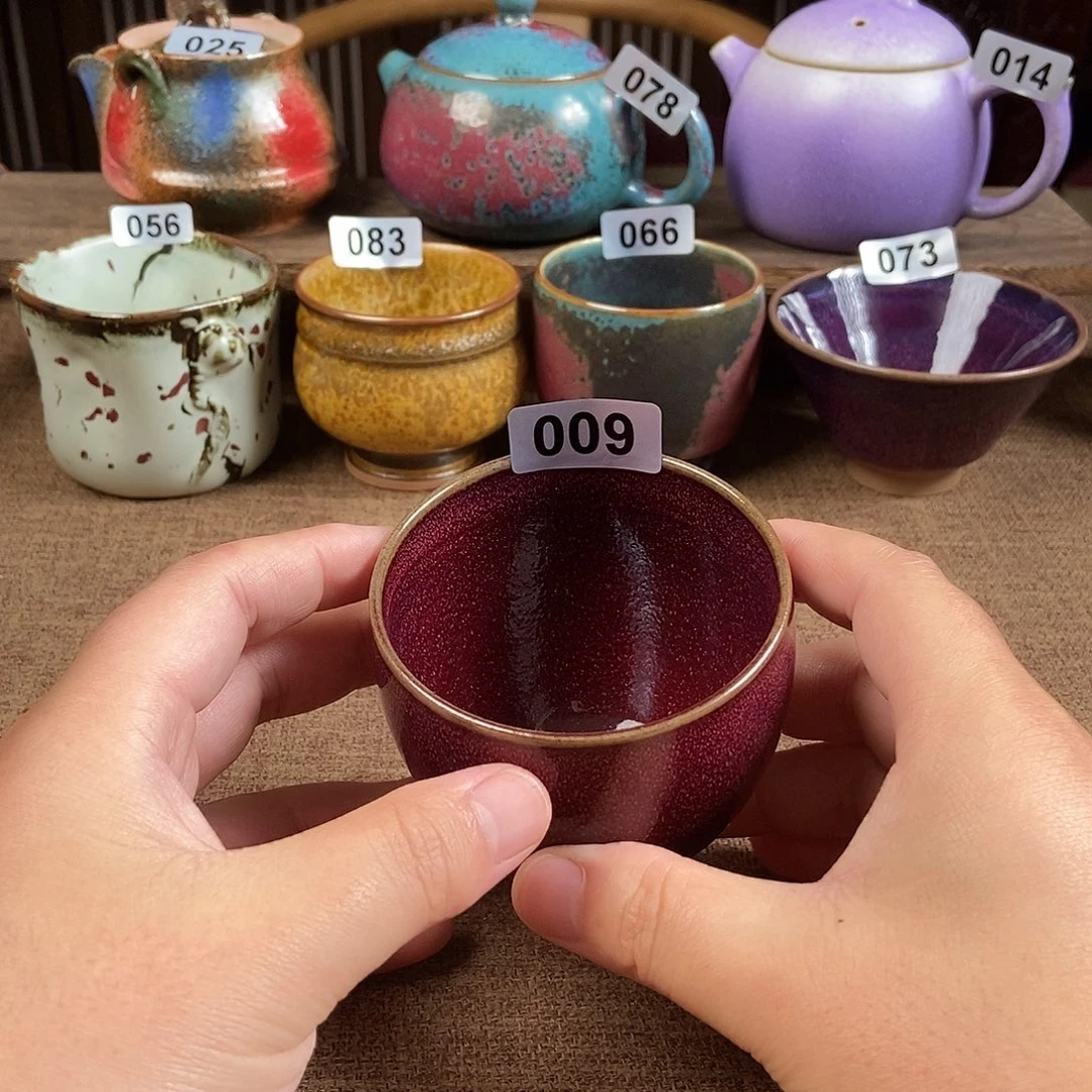 瓷片钧瓷茶壶茶具套装