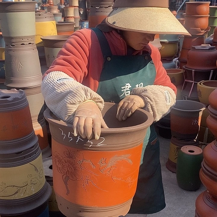 紫砂花盆紫砂花盆