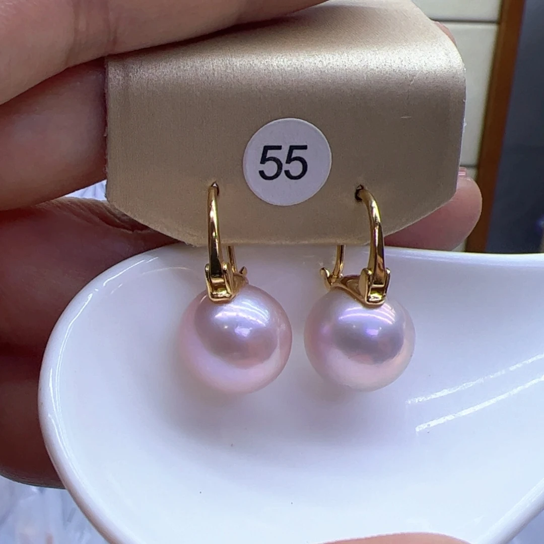 淡水珍珠耳饰银S925镶嵌
