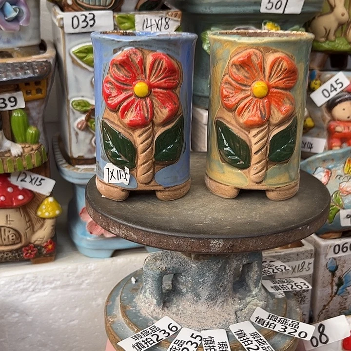 粗陶材质多肉花盆