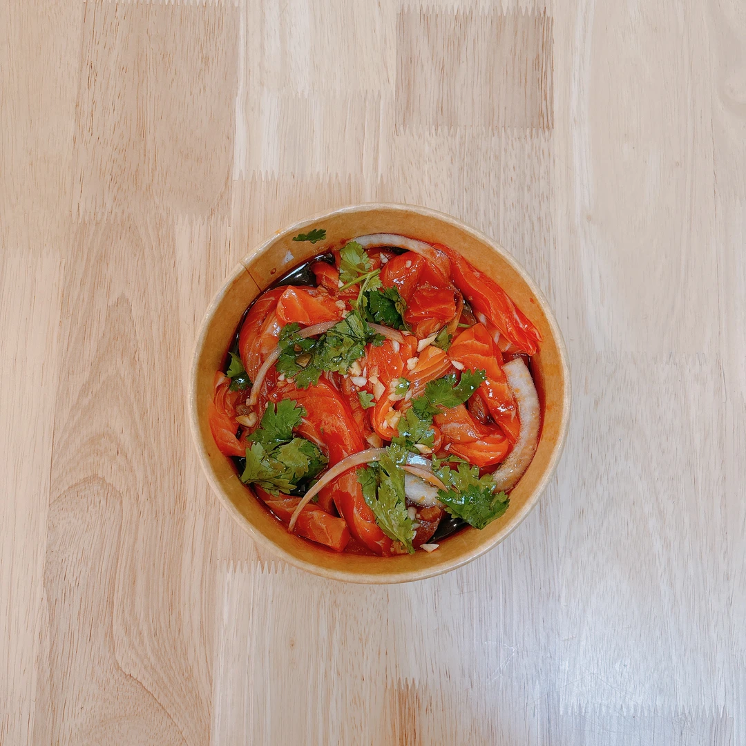 潮式生腌三文鱼面条（130克）